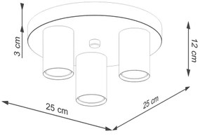 Sollux SL.1464 - Faretto LAGOS 3xGU10/10W/230V bianco