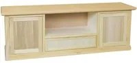 Porta tv 2 porte 1 cassetto a giorno legno grezzo 160x45x56 - Mobili 2G