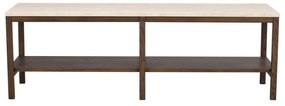 Consolle marrone e beige con piano in pietra 140x40 cm Orwel - Rowico