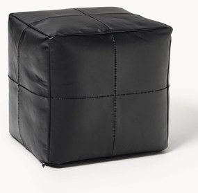 Pouf in pelle fatto a mano Raven