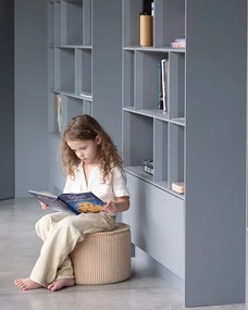 Pouf per bambini marrone chiaro con rivestimento in velluto a coste – Wigiwama