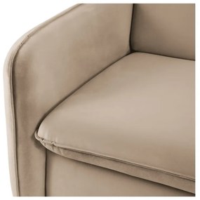 Divano letto in velluto beige 194 cm Vienna - Cosmopolitan Design