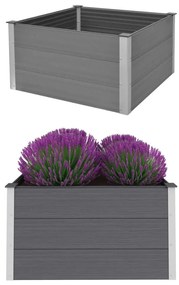 Letto Rialzato Da Giardino İn Wpc 100x100x54 Cm Grigio /
