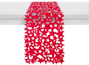 Runner intagliato con stelle 120x30 cm