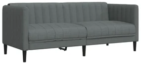 Set di divani 2 pz grigio scuro in tessuto