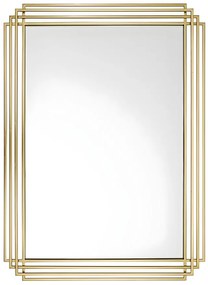 Specchio art déco L.80 x H. 110 cm in Metallo Dorato - SAMBA