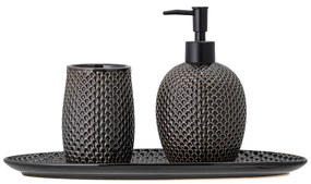 Set di accessori da bagno grigio in gres Hrin - Bloomingville