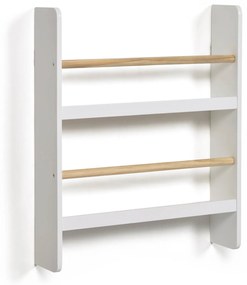 Kave Home - Libreria Gopi in legno massello di pino e finitura naturale bianca 50x60 cm FSC MIX Credit