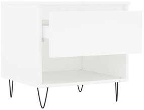Tavolino da Salotto Bianco 50x46x50 cm in Legno Multistrato