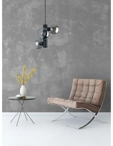 Lampadario a sospensione con filo TUBE 3xE27/60W/230V nero/fumé nero