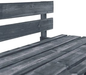 Divano centrale da giardino pallet legno pino impregnato grigio