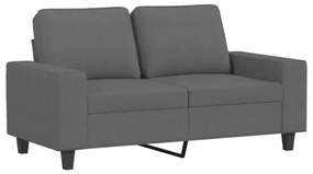 Set di divani 2 pz grigio scuro in tessuto