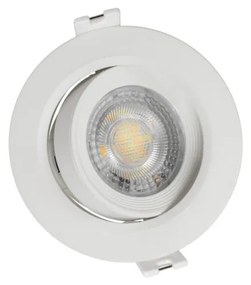 Faro Incasso Tondo 7W CCT Ø70mm 38° Orientabile Dimmerabile Colore Bianco Variabile CCT