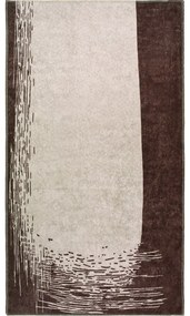 Tappeto lavabile marrone scuro e crema 150x80 cm - Vitaus