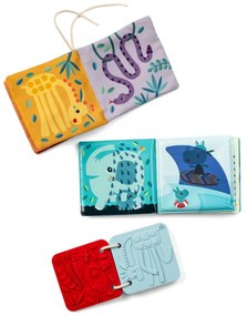 Lilliputiens - Regalo per Baby Shower - 3 libri sensoriali per bambini - Giungla