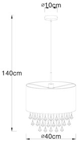 Globo 15187H3 - Lampadario AMY 1xE27/60W