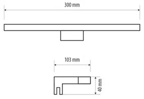 Illuminazione a LED per specchi da bagno MIRROR LED/8W/230V 30 cm IP44 nero