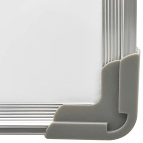 Lavagna Magnetica Bianca Cancellabile a Secco 90x60 cm Acciaio