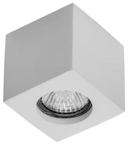 Plafoniera LED GU10 e GU5.3 in Gesso Pitturabile Quadrata 70x70mm Base GU10