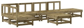 Set Salotto da Giardino 7 pz in Legno Impregnato di Pino