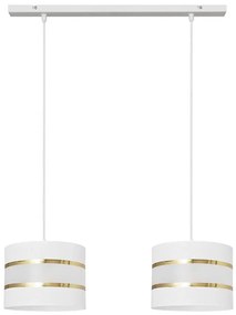 Lampadario a sospensione con filo HELEN 2xE27/15W/230V bianco/oro