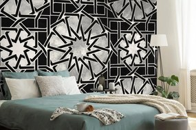 Carta da parati – Mosaico Orientale in Bianco e Nero