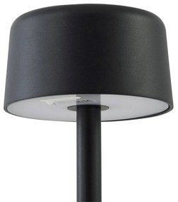 Lindby LED piantana LED Isason, nero, alluminio, Ø 11 cm