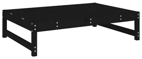 Poggiapiedi da giardino 120x80 cm legno massello di pino nero