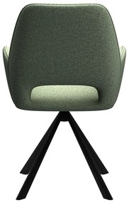 Sedia da pranzo verde scuro con braccioli Graham – Actona