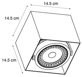 Faretto moderno da superficie nero con LED dimmerabile - Dionysos
