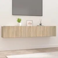 Mobili Porta TV 2 pz Rovere Sonoma 80x30x30cm Legno Multistrato cod mxl 11986