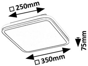 Rabalux 71399 - Plafoniera LED dimmerabile SERKAN LED/43W/230V 3000-6500K + telecomando