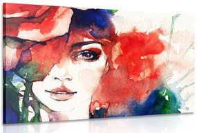 Stampa su tela – Ritratto astratto di donna
