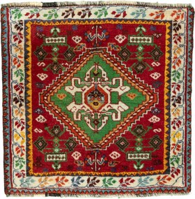 Shiraz Tappeto persiano 60 x 60 Rosso (Iran) Annodato A Mano