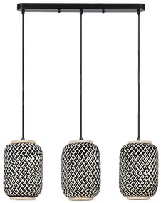 Rabalux 72093 - Lampadario ADALLA 3xE27/40W/230V in rattan su cavo