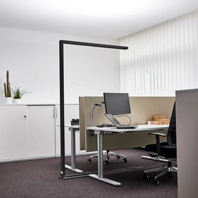 Arcchio lampada LED da terra per ufficio Jolinda, nera, 4000K, sensore