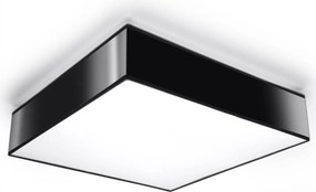 Plafoniera Quadrata da Soffitto in PVC 3xE27 HORUS 45 Nera da interno