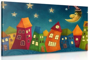 Stampa su tela – Luna sopra la città