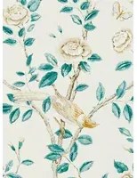 Sanderson Tapete Andhara - Teal/ Cream