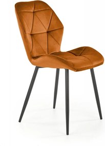 Sedia K453 velluto cannella