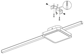 Eglo 99607 - Plafoniera LED SARGINTO 1xLED/6,3W/230V + 1xLED/5,4W