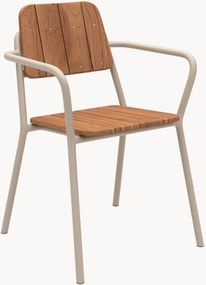 Sedia da giardino in legno di teak con braccioli Kirra
