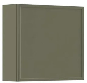 Pensile bagno Pixel laccato opaco verde salvia, 1 anta apertura da sinistra P 17 x L 40 x H 40 cm