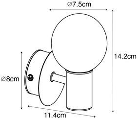 Applique da parete moderna in acciaio IP44 - Cederic Up