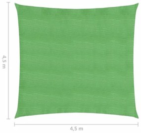 Vela Parasole 160 g/m² Verde Chiaro 4,5x4,5 m in HDPE