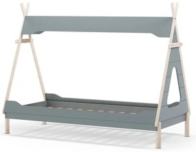 Letto per bambini in legno di pino color petrolio 90x190 cm Nora - Marckeric