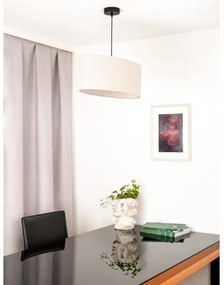 Duolla - Lampadario a sospensione con filo OVAL 1xE27/15W/230V grigio