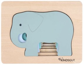 Puzzle a inserimento in legno Elephant - Kindsgut