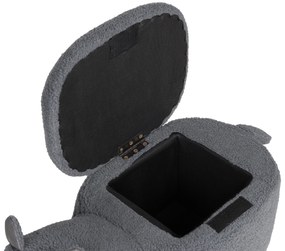 Pouf in tessuto grigio ALPACA Beliani