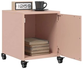 Comodini 2 Pz Rosa 36x39x43,5 Cm İn Acciaio /